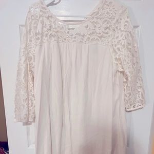 Old Navy White lace 3/4 dress | 1X